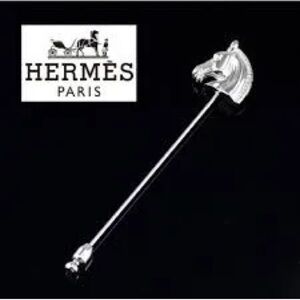 Hermes Bijoux Gold  Equestrian Stick Pin